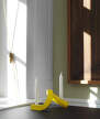 Crooked Candlestick Two Aluminium, yellow