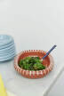 Barro Oval Dish S, natural with stripes
