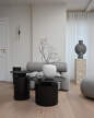 Pillar Table, burned black