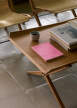 X Coffee Table HM13, lacquered oak and walnut