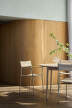 Vev Dining Chair with Armrest, grey beige