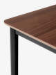 Drip Dining Table, black/lacquered walnut
