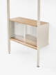 Rombe Full Bay Cabinet, alabaster/lacquered oak