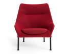 O2 Lounge Chair, soft red textile