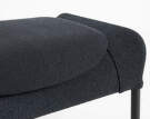 O2 Ottoman, black textile