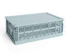 Colour Crate Lid Plastic Large, dusty blue