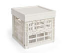 Colour Crate Lid Plastic Cube/Medium Square, off-white