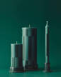 Tube Candleholder Small, dark green