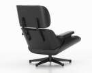 Eames Lounge Chair Chestnut Black, Leather Premium F66 Nero