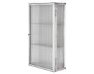 Haze Wall Cabinet Reeded Glass, stainless steel