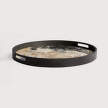 Organic Glass Tray Round S, black