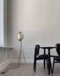 Pearl Floor Lamp, brass