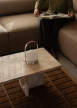 Carrie Portable Lamp Leather Handle, brushed aluminium