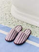 Waffle Slippers, stripe cool pink