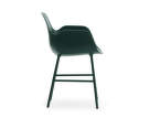 Židle Form s područkami, zelená/ocel