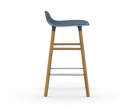 Barová židle Form 65 cm, blue/oak