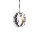 Lampa Orbital moon, clear/light patina brass