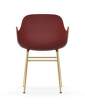 Form Armchair, red/brass