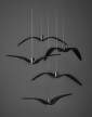 Night Birds Pendent, smoke grey