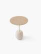 Lato Side Table LN8, oak/crema diva marble