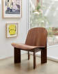 Chisel Lounge Chair, lacquered walnut