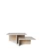 Distinct Grande Duo Tables, travertine