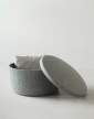 Hide Storage Pouf Large, grey