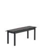 Linear Steel Bench Seat Pad 110, dark grey