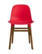 zidle-Form Chair Walnut, bright red