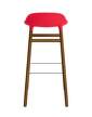 Form Bar Chair 75 cm Walnut, bright red