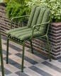 Palissade Chair and Armchair Soft Quilted Cushion, olive