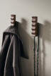 Unda Hooks, set of 2, dark brown