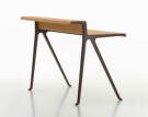Courier Desk, light oak/dark bordeaux