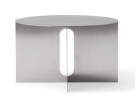 Androgyne Side Table Ø63, brushed steel