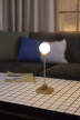 Snowball Portable Table Lamp, brass