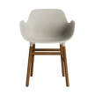 Form Armchair Walnut, light grey/walnut