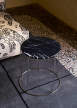 Top Wire Stool VP11 Ø38 Marble, Nero Marquina
