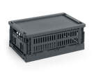 Colour Crate Lid Plastic Small, charcoal