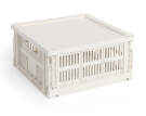 Colour Crate Lid Plastic Cube/Medium Square, off-white