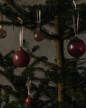 Glass Baubles, set of 3, roseate opaque