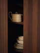 Flow Tea Pot, off-white speckle