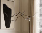 Stick Chandelier, bronze