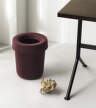 Hide Office Bin, burgundy