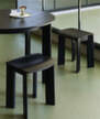 Chisel 10 Stool, black oak
