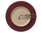 Table Mat Circle Nupo L, burgundy