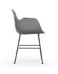 greychromForm Armchair, grey/chrome