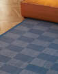 Check Rug 140x200, light blue