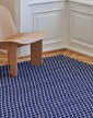Channel Rug, blue / white