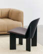 Chisel Lounge Chair, black / Sense Dark Brown