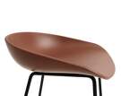 AAS 38 Bar Stool Low Black Steel, soft brick